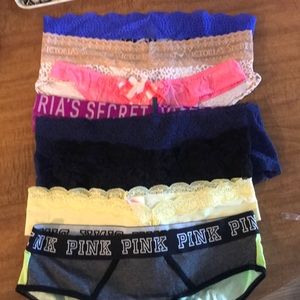 8-Pair Victoria Secret/PINK Panties/L